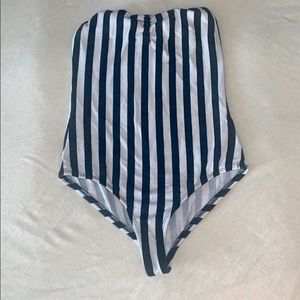 Strapless B&W Bodysuit